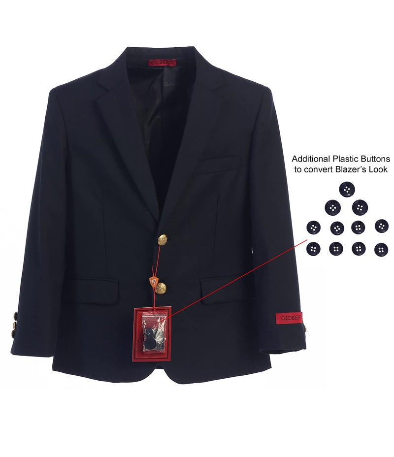 Gioberti Big Boys Formal Navy Blazer Jacket, Size 8 - Image 2